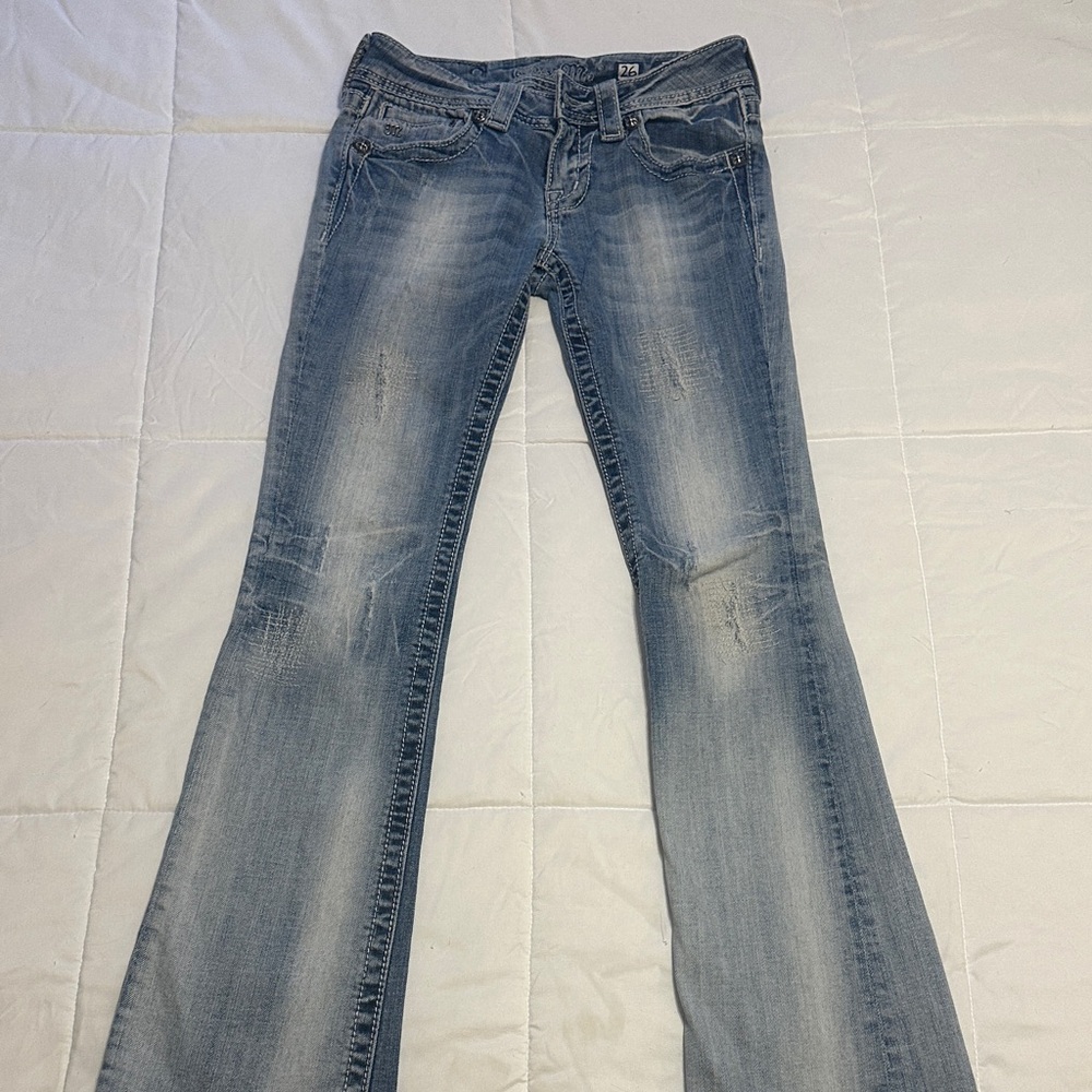Miss Me Light Blue Boot Cut Jeans